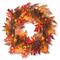 24&#x22; Harvest Maple Wreath with Berries, Cones, Guave and 35 Clear Lights